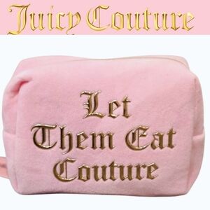 Juicy Couture "Let Them Eat Couture" Velour Cosmetic Pouch